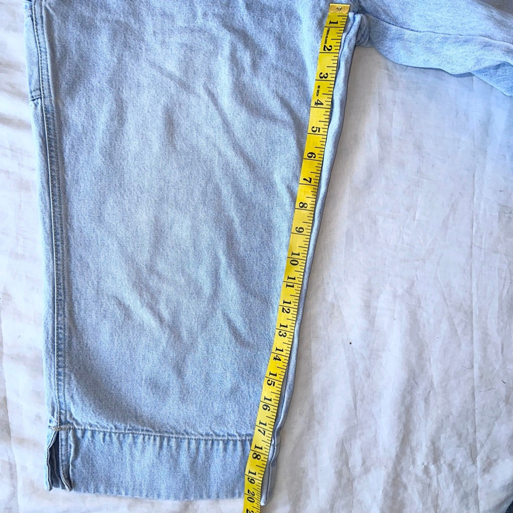 Vintage 1980s Women's Size 14 Bill Blass Jeans Capris Acid Wash Wide Leg Jeans - Picture 7 of 7